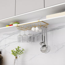 Multifunctional nail-free wine cabinet red wine cup holder upside down tall cup holder coffee cup kitchen storage rack restaurant wine cup holder