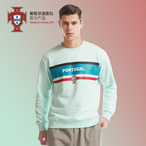 Portuguese National team official goods) C Luo Tongfan football fans light green color round neck casual sweater around