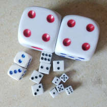 5MM8MM10MM Mini Dice Game Entertainment Small Color Black and White Red Blue Screen Bar Dice