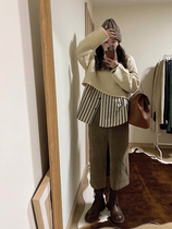 Ren Xiaoyi French retro split high waist skirt women spring and autumn 2021 new hip a character designer long dress