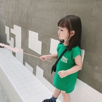 baby skirt 2021 new summer pure cotton short-sleeved Western style loose child cute princess girl dress