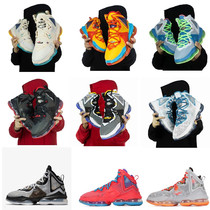 James 19 décor basketball shoes big dunk black red New Year LBJ 19BAO WEN Mibai Snow Beair men and women Real fight