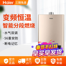 Haier Gas Water Heater Household Instant Natural Gas 13L 16L Variable Frequency Constant Temperature Strong Discharge Official Flagship Store