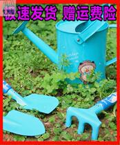 Tree Planting Festival Children Planting Trees Tool Iron Nursery Parenting Activities Small Number Weeding Digger Earth Shovels Rake Barrel Suit