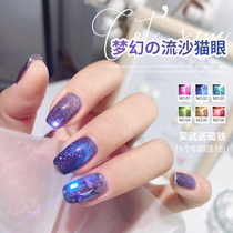 Dream quicksand cats eye glue flash nail oil glue net red popular color nail oil glue set 2020 new store use