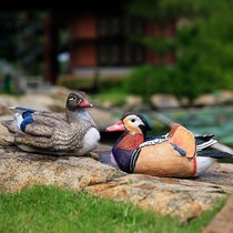 Garden ornaments Yard decoration pool animal simulation Mandarin duck ornaments Resin craft outdoor fish pond decoration landscaping