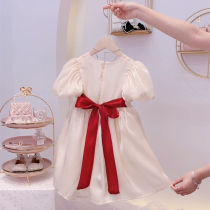 Girls Summer Clothes 2021 summer childrens foreign style Korean version dress Baby short sleeve fashionable net red princess dress girl