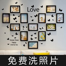 Creative Photo Wall photo frame combination Photo Wall living room hanging wall Net Red Room wall background decorations free of punching