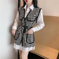 2021 new long shirt thin age age chickerhead vest coat fashion suit women