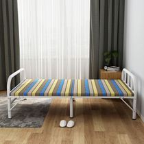 Steel wire bed Foldable single iron bed Double bed Reinforced bold dormitory stainless steel high-end wrought iron bed