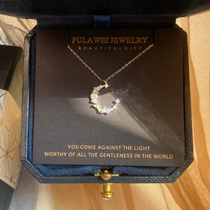 Moon necklace light luxury niche design sense sterling silver crescent choker 2021 new birthday gift for girlfriend