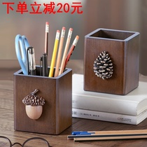 Pen holder light luxury style ornaments art Nordic creative simple modern art makeup brush desktop storage box Chinese style