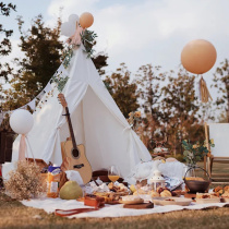 Picnic supplies a full set of net red small tent outdoor ins photo Indian tent family beach travel equipment