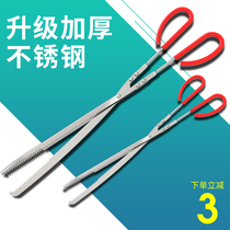 Tweezers clippers catch-up to sea length clamps large stainless steel clamp length to clamp serrated tongs crab yellow eel long fire pliers
