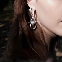 A POINT * monSecret roundabout large rotating sterling silver earrings earrings earrings