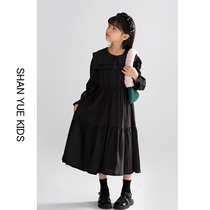 Girl Lian Dress Superior Spring Dress Code Style Doll Collar Princess Dresses CUHK Child Foreign Air Trendy Children Long Skirts