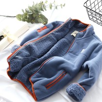 New Balabala children's velvet jacket boys autumn and winter polar fleece warm jacket boys grain fleece jacket