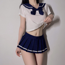 queen cat man navy style dress female summer JK uniform genuine student dress sexy Seaman miniskirt