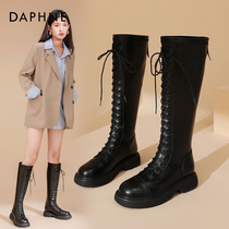 Daphne Boots 2021 New White Boots Women Autumn Winter Martin Boots Plus Velvet Strap Strap