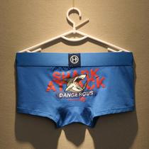 New Mens Underwear Mens New Four Corner Mens Flat Corner Pants Head Youth Cotton Damp Cartoon Boy Personality Han