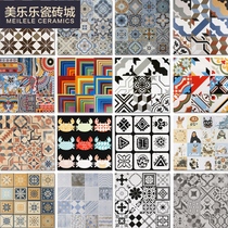 Antique brick flower brick 600 × 600 characteristic brick retro brick dining room living room parquet floor tiles Spanish European style