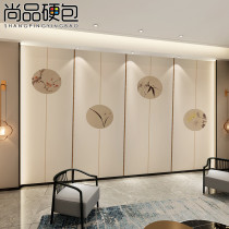 Custom New Chinese Flower and Bird TV Backwall Hard Bag Sofa Living Room Study Film and Television Wall Decoration Hard Bag Soft Bag