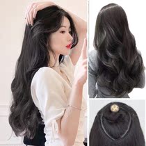 Wig female summer U-shaped wig Female long curly hair big waves Net red cute one-piece incognito U-shaped long hair straight natural