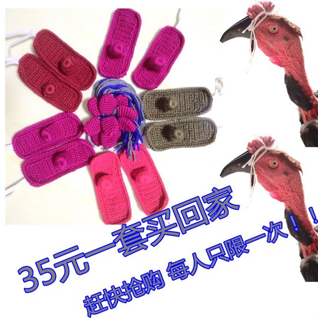Cockfighting supplies cockfighting foot cover fighting chicken wool mouth cover special leather mouth cover fighting chicken protective gear