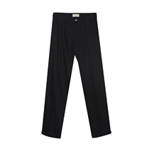 DerT black zipper trousers worsted Japanese imported fabric vibe men's and women's split micro three-dimensional slits trousers