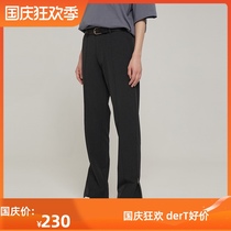 derT21ss worsted trousers Japan imported fabric vibe mens and womens trousers zipper split micro-seam three-dimensional