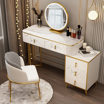 Nordic dressing table Bedroom Modern simple small apartment type Light luxury dressing table Net red ins wind makeup table storage cabinet