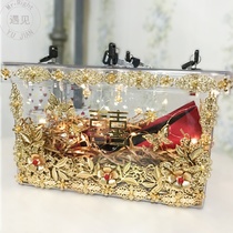 Wedding supplies Tricky props Groom creative pick-up mini game spoof wedding hidden wedding shoe box with lock artifact