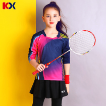 Children's long sleeve badminton suit quick-drying boys and girls sports table tennis suit tennis suit men's and women's autumn and winter