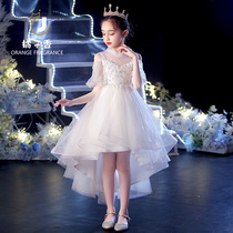Childrens dress Princess dress foreign girl host catwalk flower girl wedding girl piano performance clothing autumn and winter