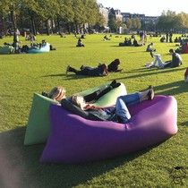 Inflatable sofa portable single camping outdoor music festival folding lunch break air bed lazy air sofa