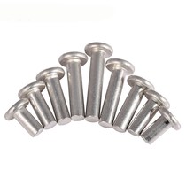  Flat head aluminum rivet M2M3M4M5M6M8 Flat cap solid rivet Hand percussion hair nail Flat cap nail mortise