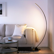 Post-modern simple living room warm creative personality Nordic sofa bedside bedroom semi-round moon fishing floor lamp