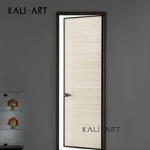  Italy very narrow bathroom aluminum alloy door balcony bathroom door Changhong checkered sandwich glass flat door fixed