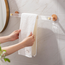 Towel rack toilet shelf single bar net red acrylic storage bathroom towel bar bath towel shelf free of punching