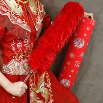 New red feather duster dust removal ash cleaning wedding supplies wedding dowry items household non-hair loss