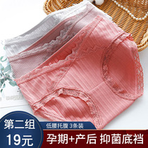 Pregnant womens underwear cotton womens early pregnancy middle pregnancy third trimester pregnant womens low-waisted shorts thin