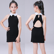 Childrens body model training suit Etiquette catwalk dress Childrens practice girls  catwalk performance dress Summer