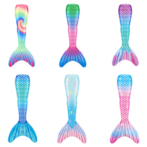 Mermaid Princess Clothes Fishtail Swimsuit Girls Colored Fish Tail Skirt Childrens Swimsuit Female Baby Clothing