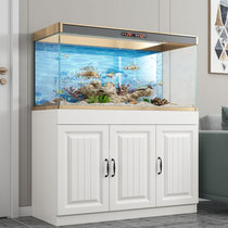 Light luxury living room small and medium fish tank cabinet household aquarium ultra white turtle shelf European base cabinet