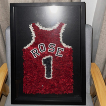 Homemade immortal hydrangea jersey photo frame diy handmade material package for boyfriend husband birthday gift practical