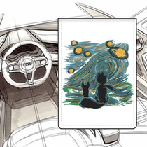 Small Prince Joint Drivers License Leather Jacket Woman Personality Creative Line Drivers License Document Sleeve Two-in-one Mans License Protective Sleeve