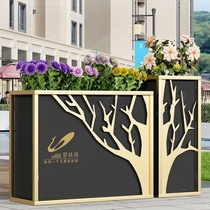 Cafe partition flower trough custom flower box flower ware sales department road planting fence tree real estate square