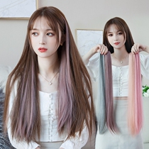 Hanging ear dyeing piece color pick wig strip short hair female one piece of bleaching and dyeing hanging ear hot hair patch can pick up hair piece
