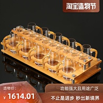 Chinese gold foil white wine cup set Crystal wine dispenser Glass small wine cup One cup Small household drinking cup