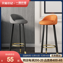 Nordic light luxury bar stool bar chair home backrest soft seat high stool chair modern simple high stool bar chair